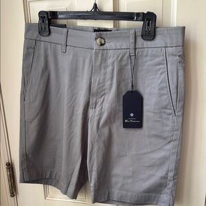 Ben Sherman Gray Flat Front Classic Fit 9”inseam Shorts